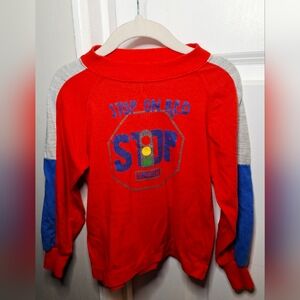 Vintage 80s Traffic Light Long Sleeve Kids Shirt (4T)
